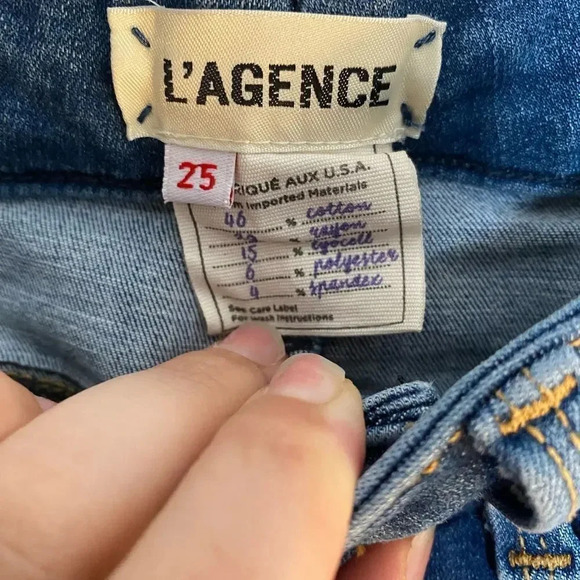 L’Agence Margot High Rise Skinny Light Vintage Distressed Size 25 - Picture 7 of 7